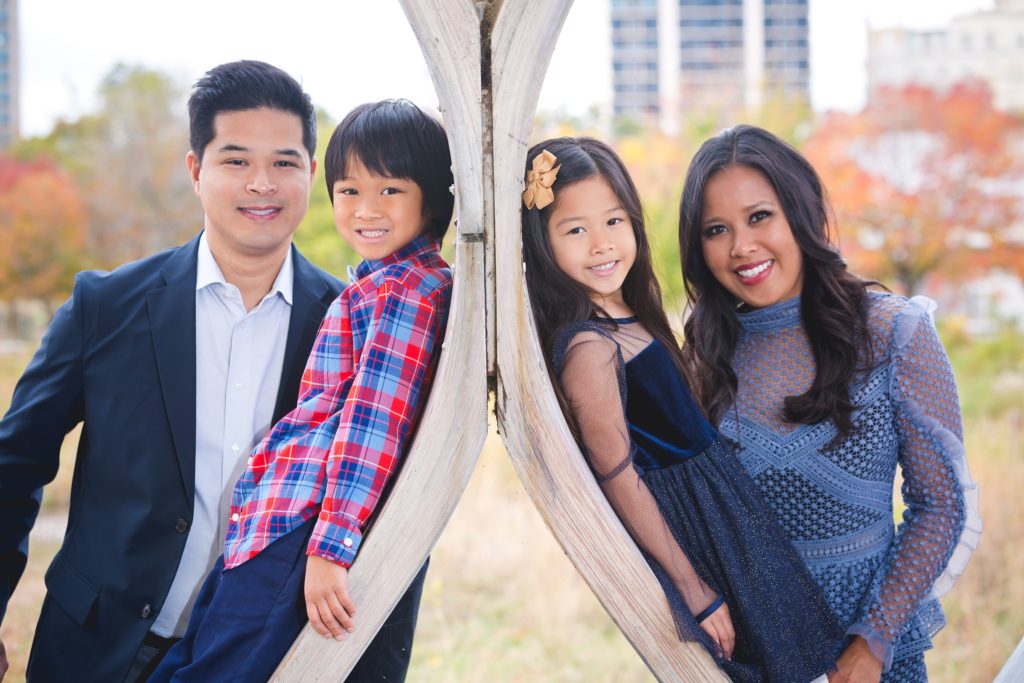 Mark Mendiola, DDS and Larissa Navarro, DDS with their family 
